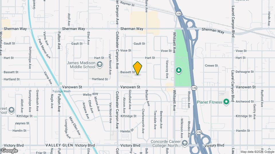 12739 Hartland St Map and Location Details