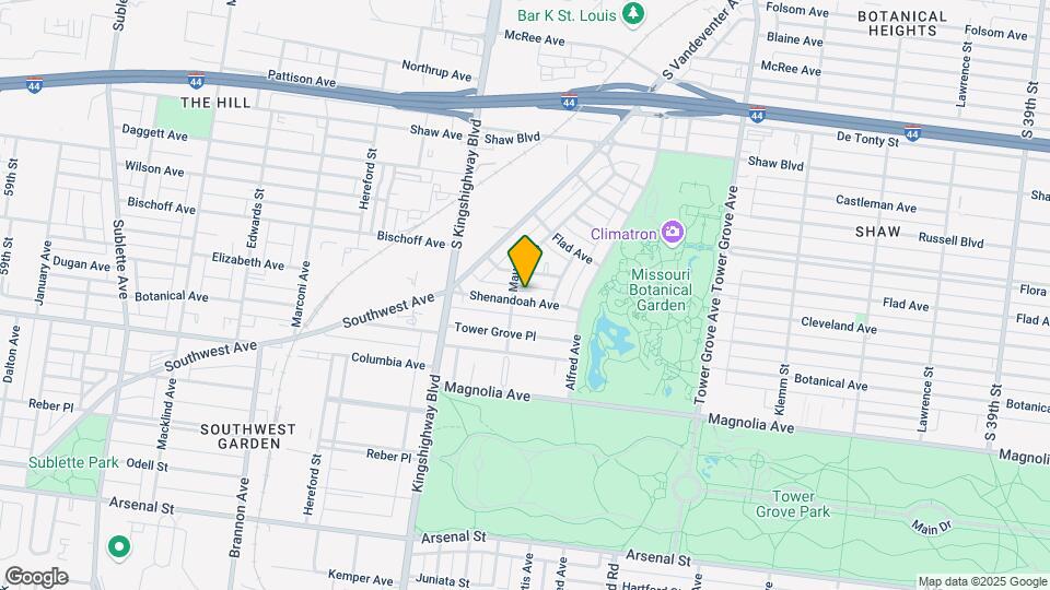 4561 Shenandoah Ave Map and Location Details