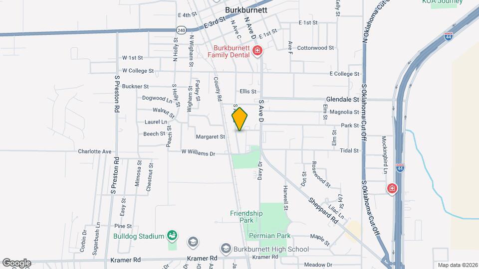 402 S Ave B Map and Location Details