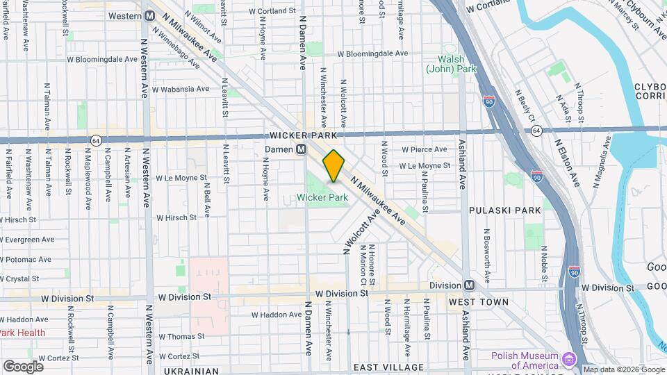 1441 N Wicker Park Ave Map and Location Details