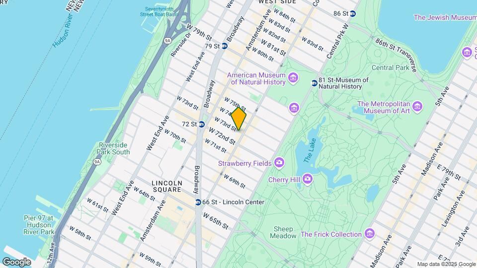 104 W 73rd St Map and Location Details