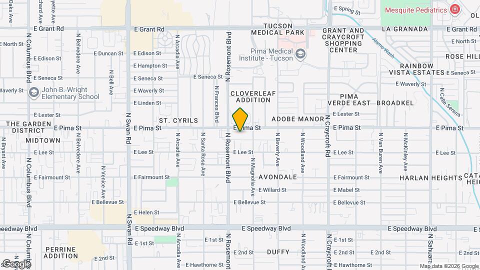 5128 E Pima St Map and Location Details