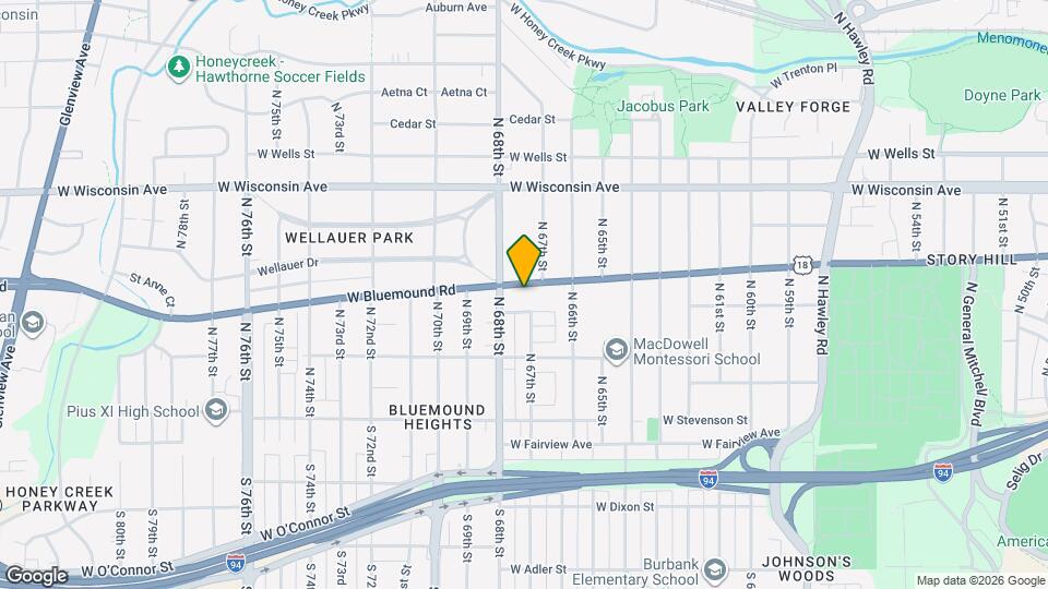 6723 W Bluemound Rd, Unit 2 Map and Location Details