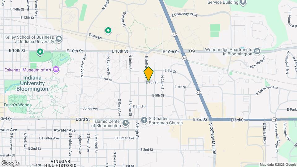 2200 E 7th St Map and Location Details