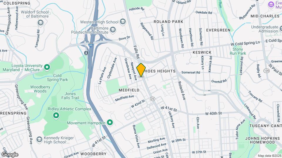 4302 Falls Rd Map and Location Details