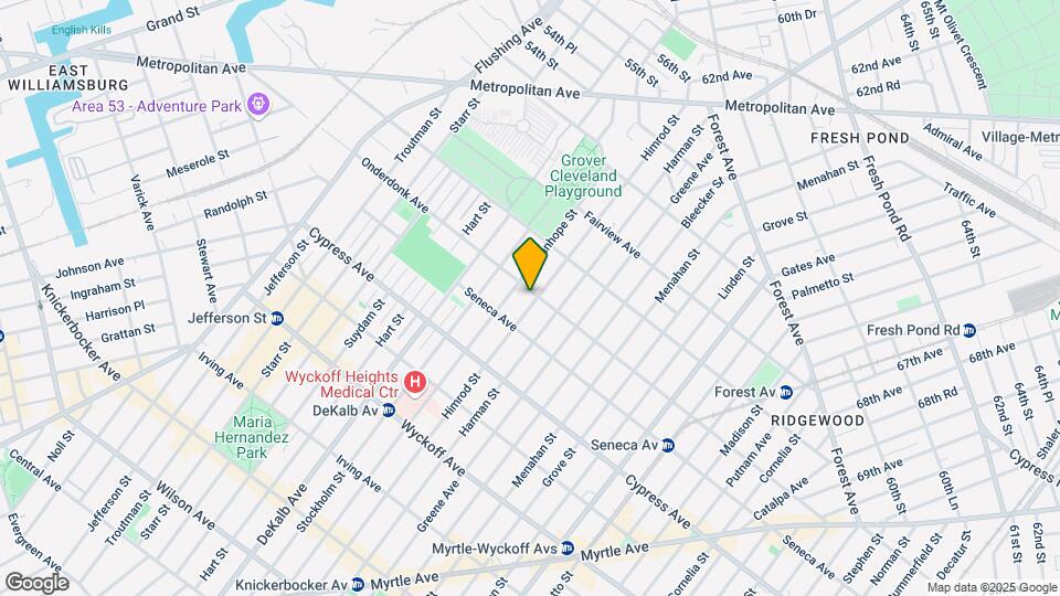 414 Onderdonk Ave Mapa y Detalles de la Ubicación
