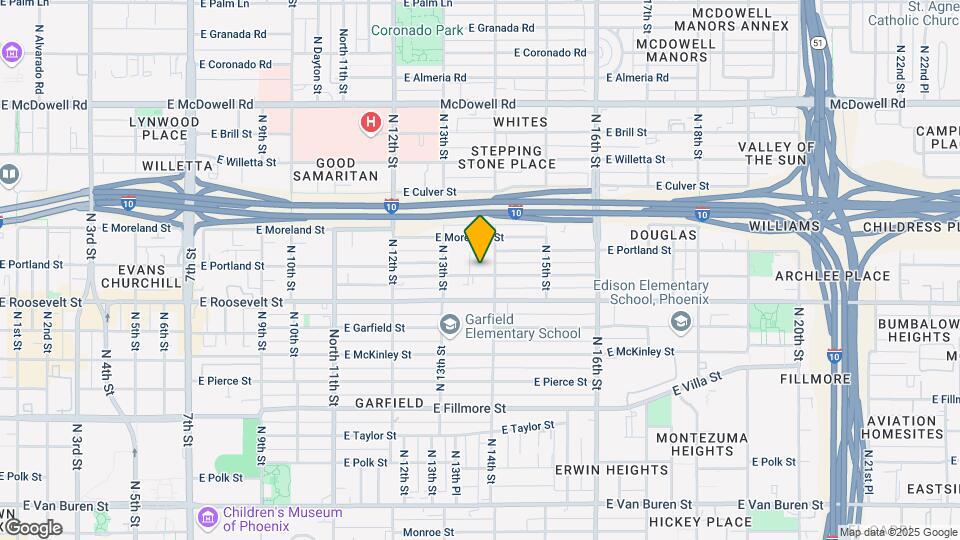 1332 E Diamond St Map and Location Details