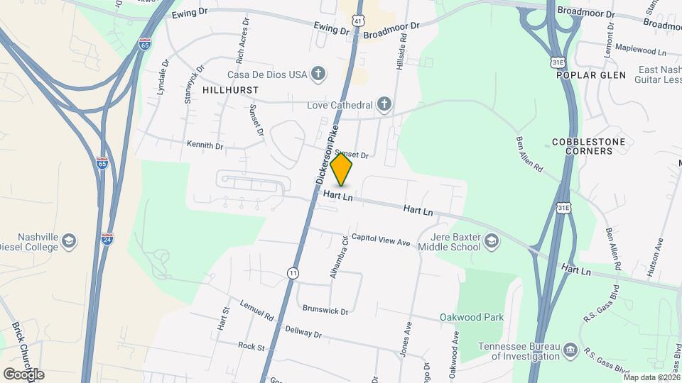 105 Hart Ln Map and Location Details