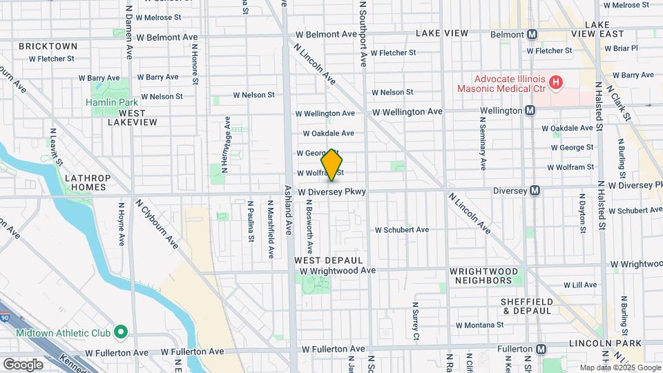 1456 W Diversey Pky Mapa y Detalles de la Ubicación