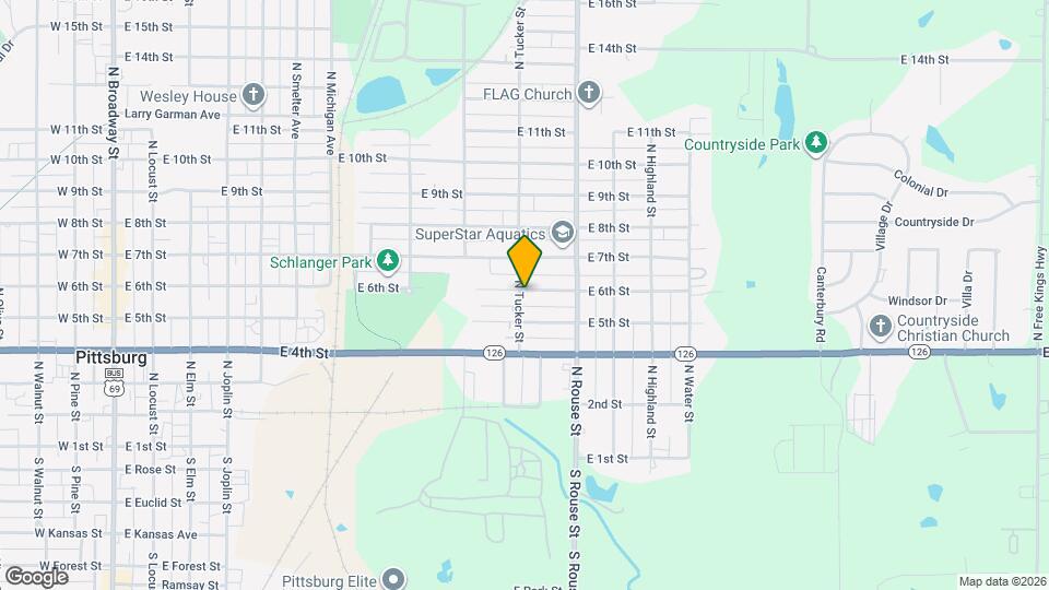 514 N Tucker St Map and Location Details