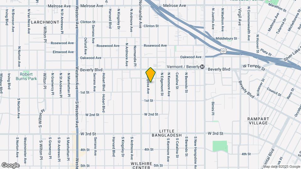 162 N Mariposa Ave Mapa y Detalles de la Ubicación