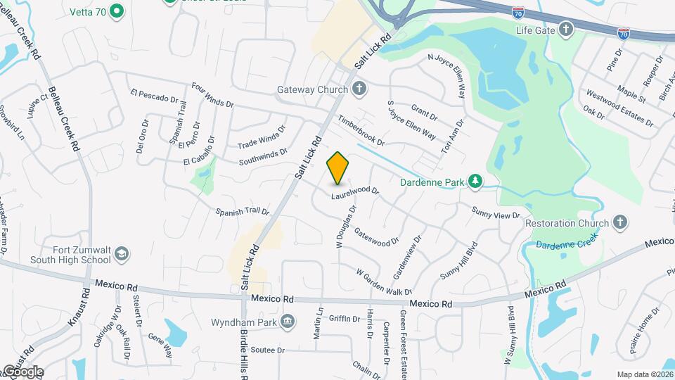 208 Laurelwood Dr Map and Location Details