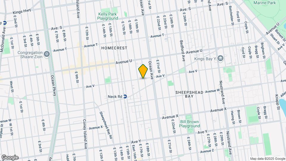 1820 Avenue V Map and Location Details