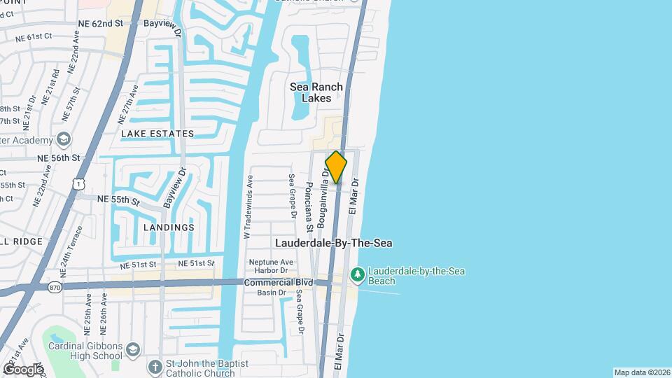 4605-4609 N Ocean Dr Mapa y Detalles de la Ubicación