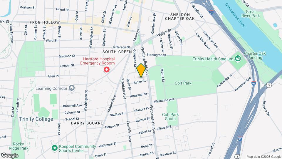 24-26 Alden St Mapa y Detalles de la Ubicación