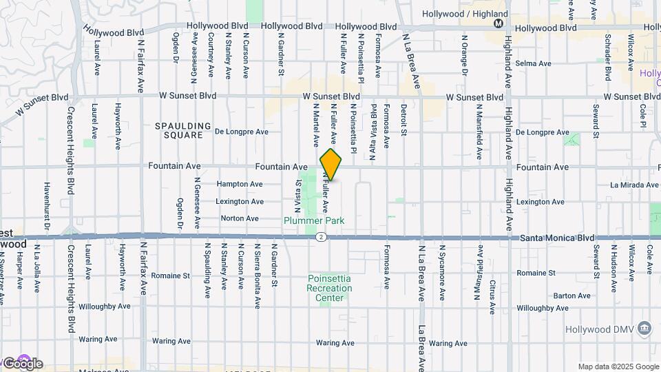1226 N Fuller Map and Location Details