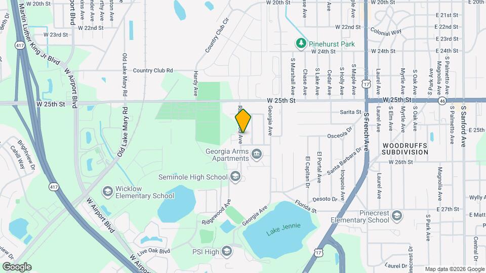 2539 Ridgewood Ave Map and Location Details