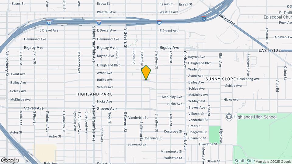 1014 Bailey Ave Map and Location Details