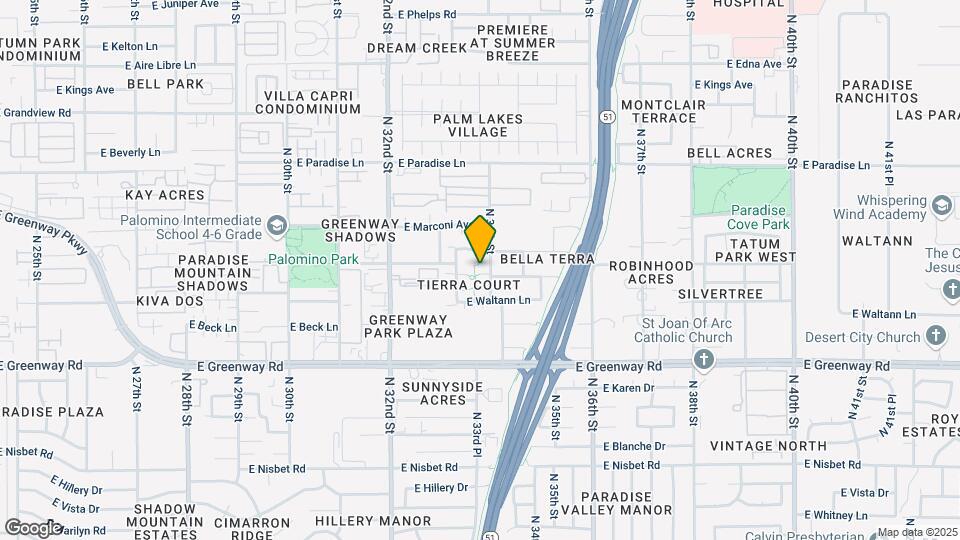 15710 N 34th St Map and Location Details
