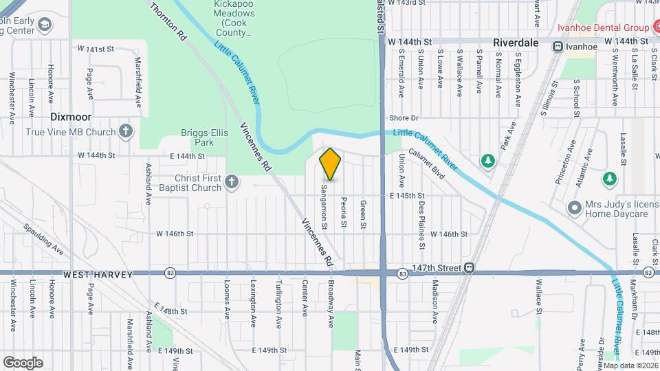14451 Sangamon St Map and Location Details