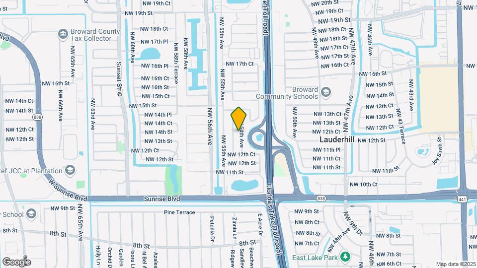 1351 NW 54th Ave Map and Location Details