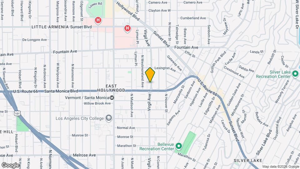 1127 N Virgil Ave Map and Location Details