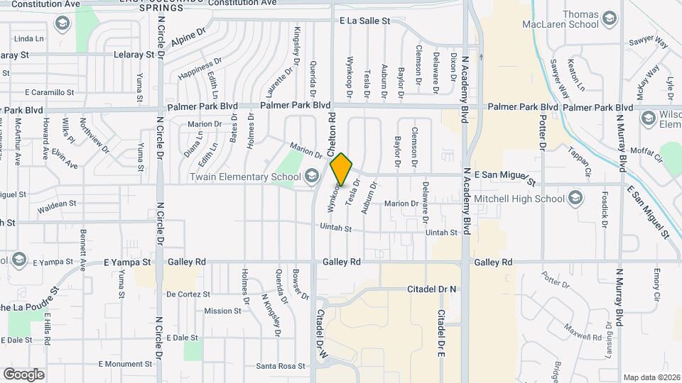 1305 Wynkoop Dr Map and Location Details