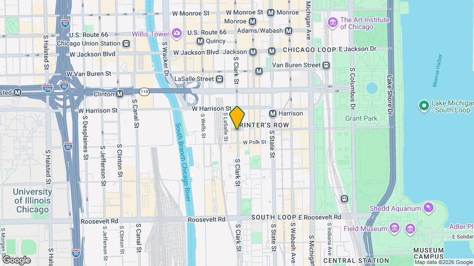 750 S Clark St Map and Location Details