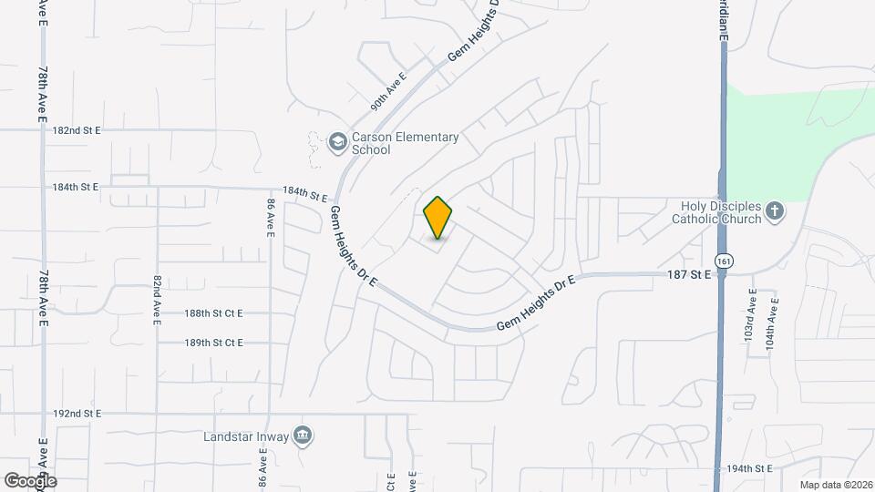 9329 186th St Ct E Map and Location Details