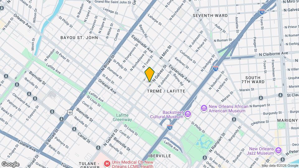 1015 N Galvez St Map and Location Details