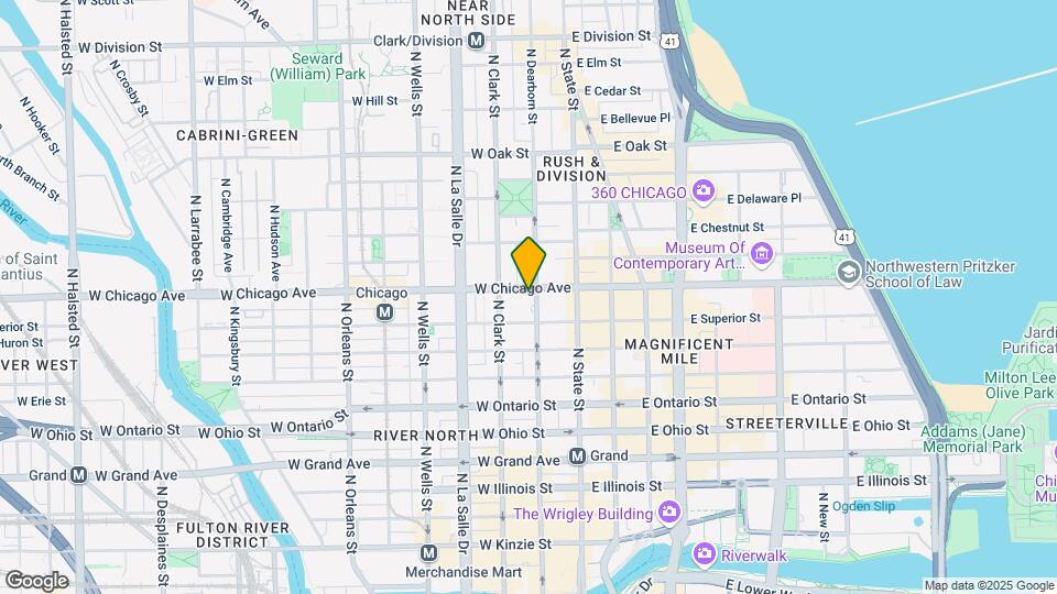 750 N Dearborn St Map and Location Details