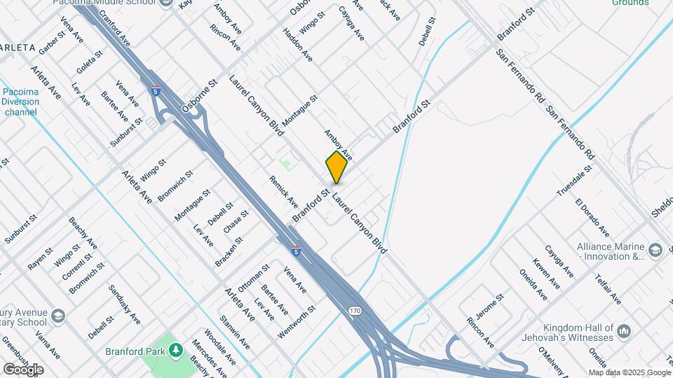 12850 Branford St Map and Location Details