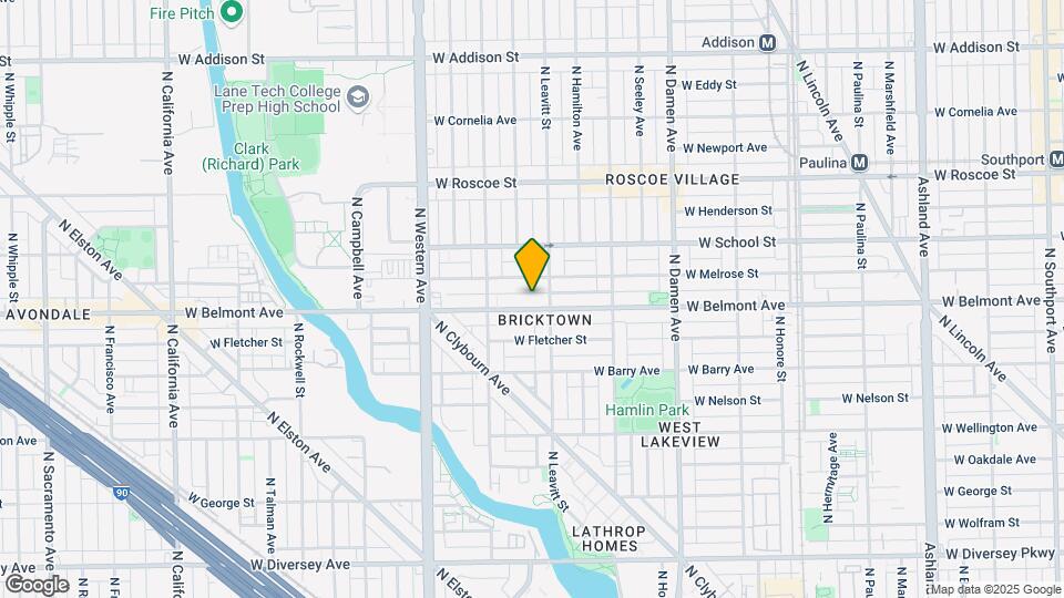 2216 W Belmont Ave, Unit 1R Map and Location Details