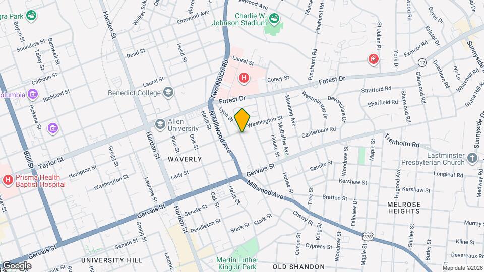 1324 Lyon St Map and Location Details