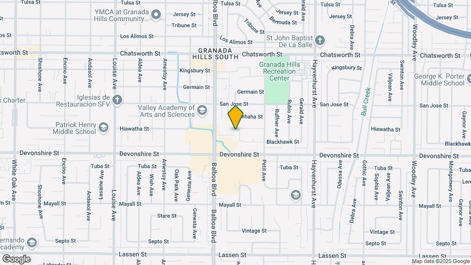 16915 Blackhawk St Map and Location Details