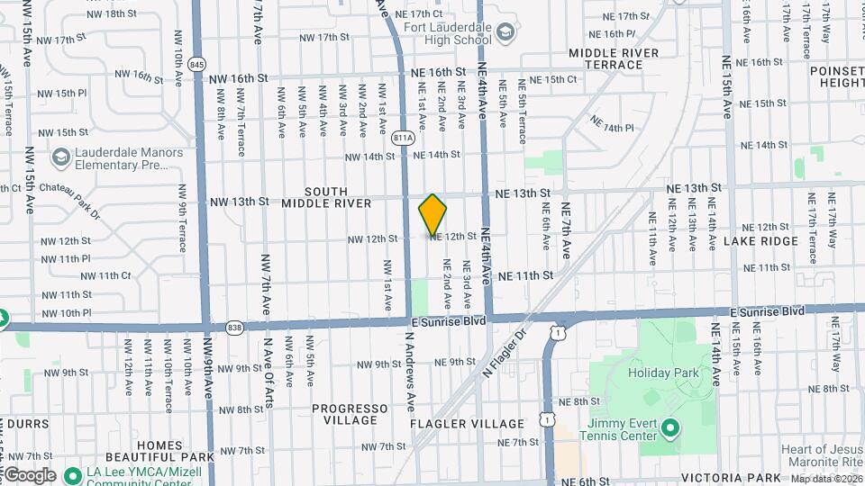 1140 NE 1st Ave. Map and Location Details