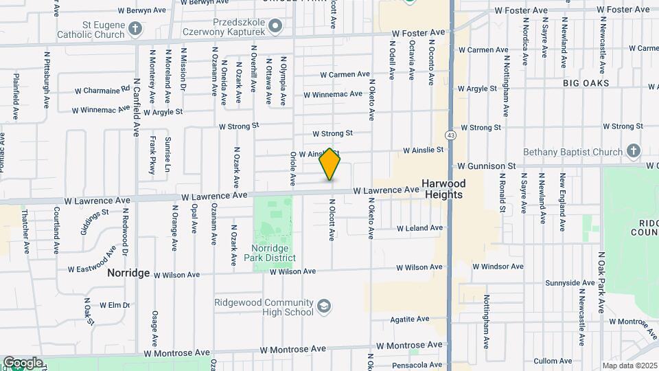 7500 W Lawrence Ave Mapa y Detalles de la Ubicación