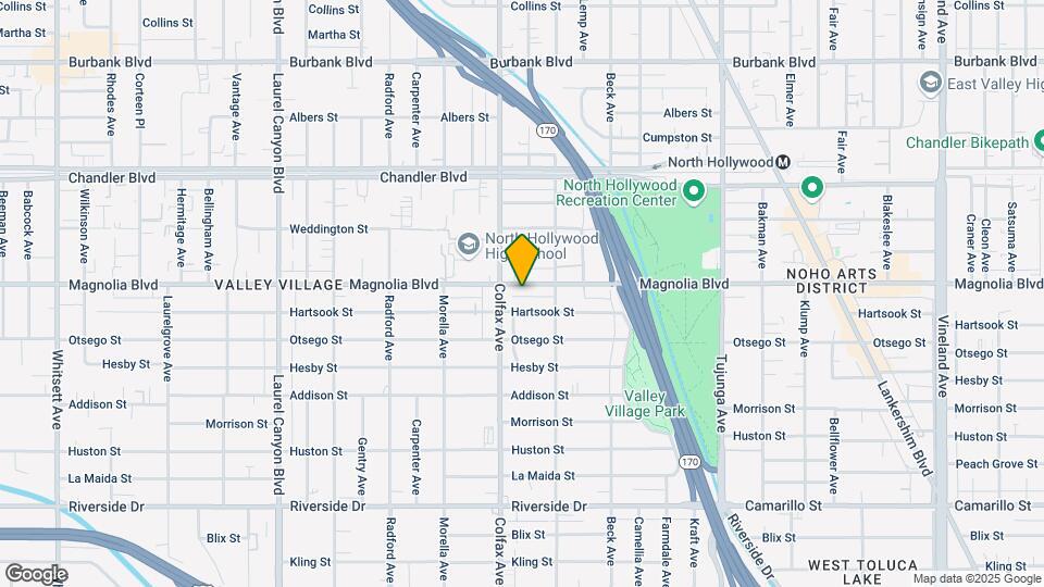 11672 Magnolia Blvd Map and Location Details