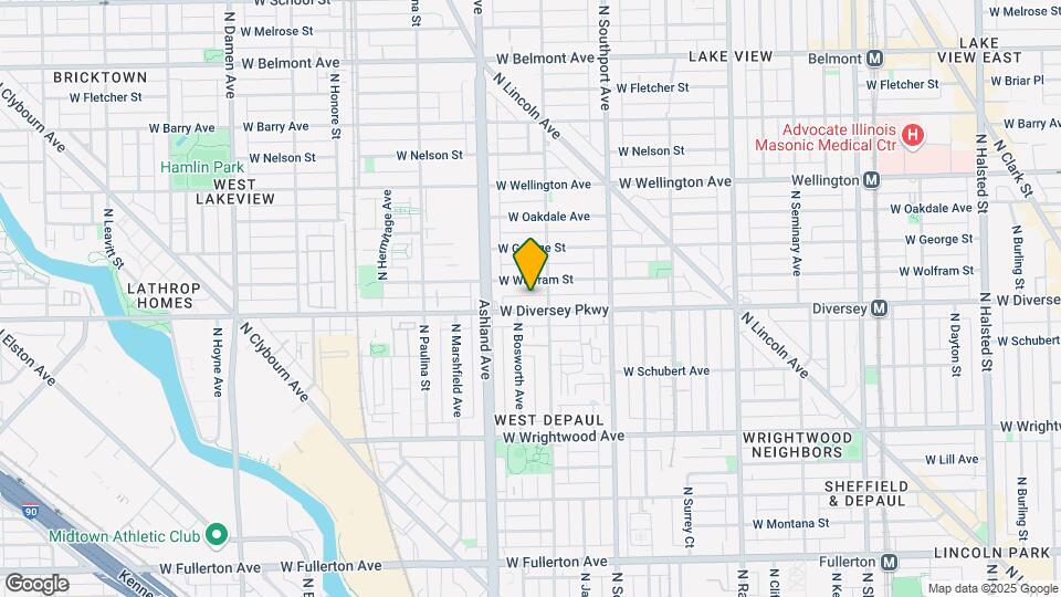 1514-1518 W Diversey Pky Mapa y Detalles de la Ubicación