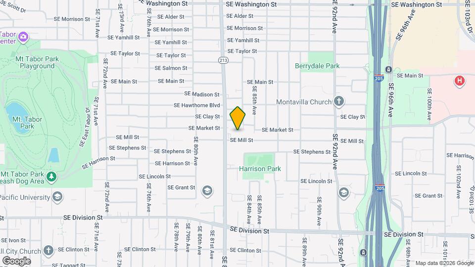 8315 SE Mill St Map and Location Details