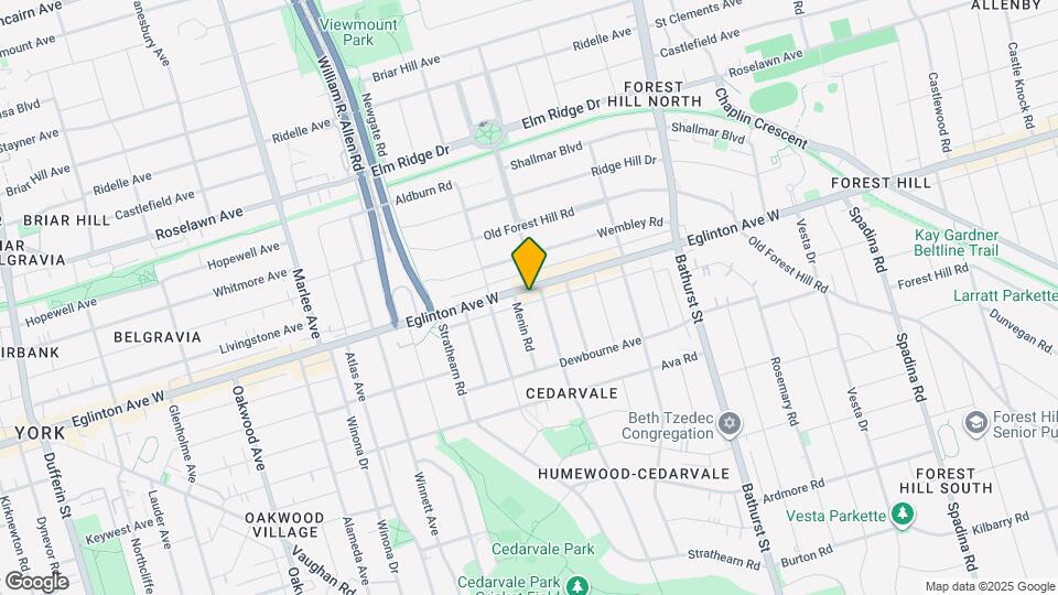 999 Eglinton Ave W Map and Location Details