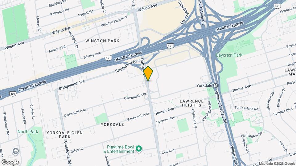 3401 Dufferin St Map and Location Details