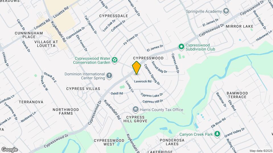 17615 Tall Cypress Dr Map and Location Details