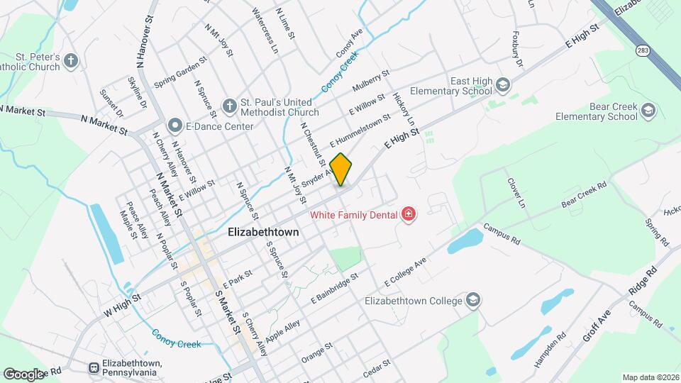 501-503 E High St Map and Location Details