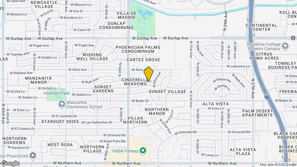 3316 W Orchid Ln Map and Location Details