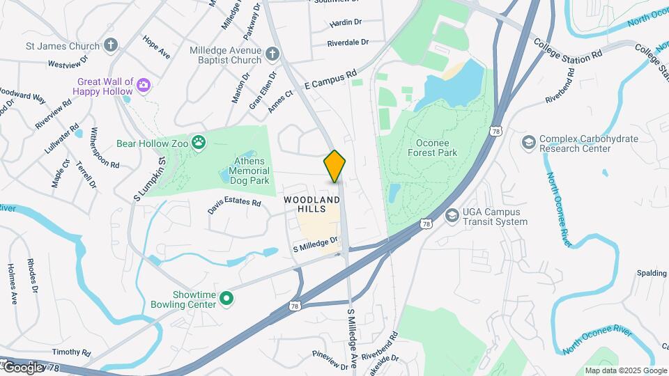2018 S Milledge Ave Map and Location Details