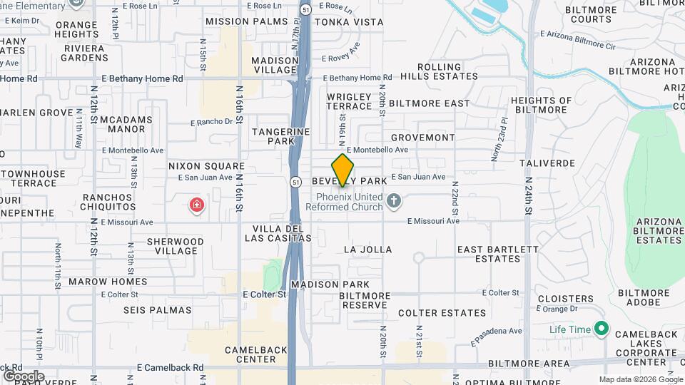 5539 N 19th St Map and Location Details