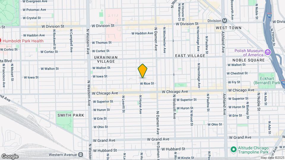 845 N Hoyne Ave, Unit 2 Map and Location Details