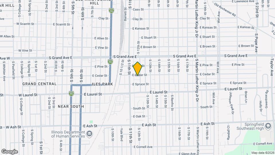 1130 E Cedar St Map and Location Details