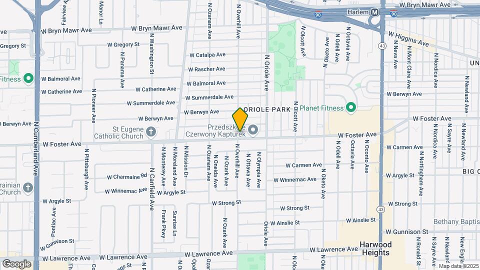 5205 N Overhill Ave Map and Location Details